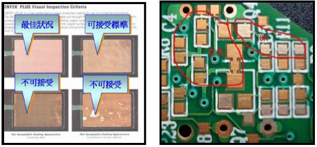 Acceptable standard reference for OSP PCB pad discoloration Acceptable standard reference for OSP PCB pad discoloration