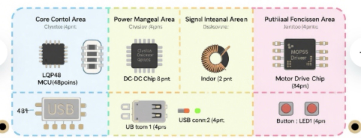 Double-sided circuit board point distribution diagram (front/back mounting)