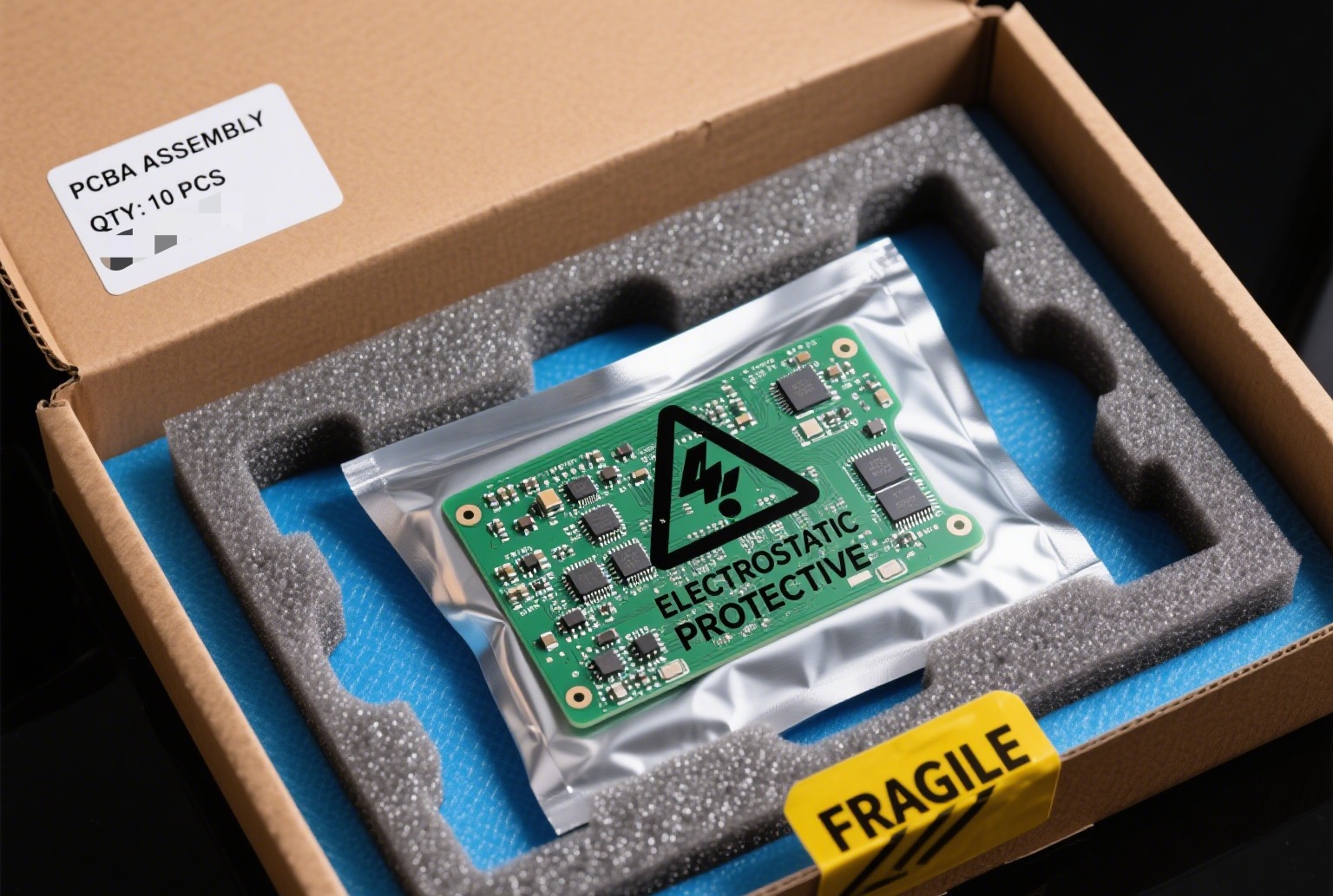 Single PCBA anti-static packaging