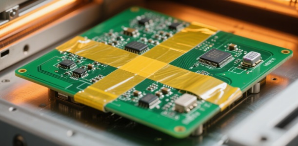 Kapton tape in PCB sandblasting process